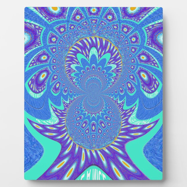 Modern Blue art Plaque (Front)