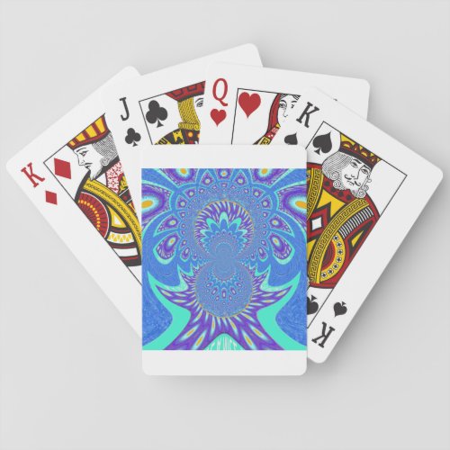 Modern Blue art Playing Cards