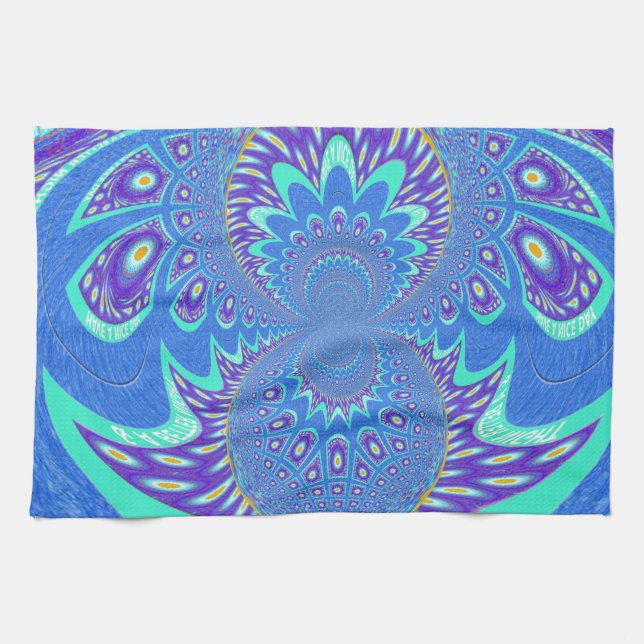 Modern Blue art Towel (Horizontal)