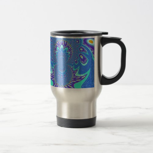 Modern Blue art Travel Mug