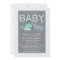 Modern Blue Baby Shower Boy Little Whale Mustache