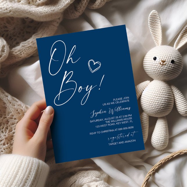 Modern Blue Baby Shower Invitation (Creator Uploaded)