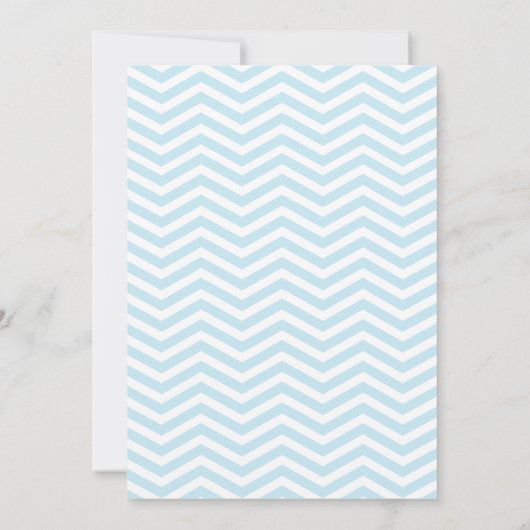 Modern Blue Balloon Boy Baby Shower Wishes Card (Back)
