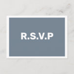 Modern Blue big RSVP QR Code Wedding Enclosure Card