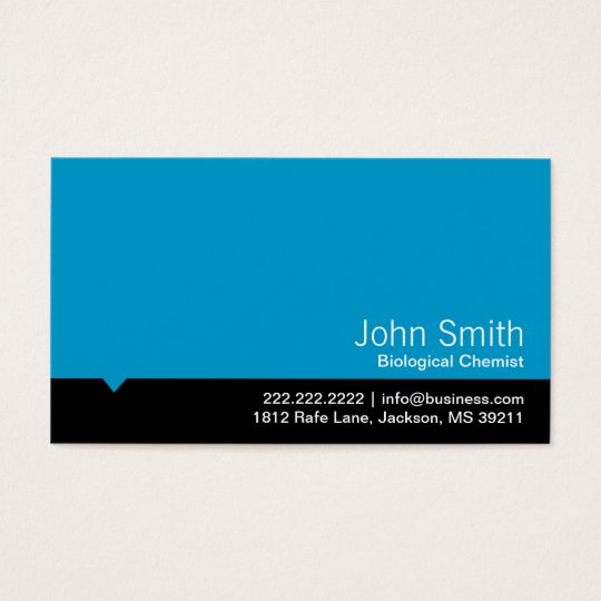 Modern Blue Biological Chemist Business Card
