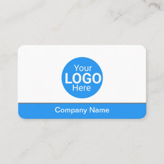 Modern blue bottom business details /personalized card