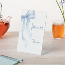 Modern Blue Bow Bridal Shower