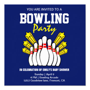 Bowling Game Invitations | Zazzle