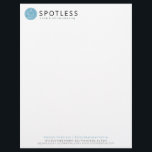 Modern Blue Broom Logo Cleaning Service Letterhead<br><div class="desc">This simple and modern cleaning service letterhead features a blue broom logo. Personalize it for your needs. Perfect for maids or home and office cleaning professionals. You can find matching products at my store.</div>