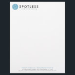 Modern Blue Broom Logo Cleaning Service Letterhead<br><div class="desc">This simple and modern cleaning service letterhead features a blue broom logo. Personalize it for your needs. Perfect for maids or home and office cleaning professionals. You can find matching products at my store.</div>