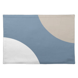 Modern Blue-Brown-White Circular Design Placemat