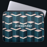 Modern Blue Building Blocks Personalize Laptop Sleeve<br><div class="desc">Modern Blue Building Blocks Personalize Laptop Sleeve design is great for any one who is interested in building blocks with a modern spin. Nice for boys and girls and you can personalize it with their name.</div>