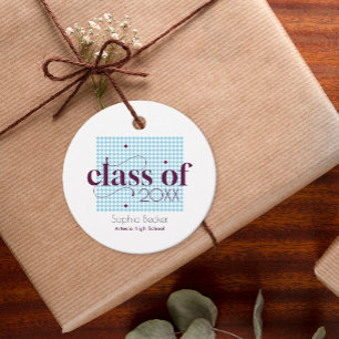  Modern Blue Burgundy Graduation Cap Pattern  Favor Tags