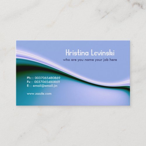 modern blue business card