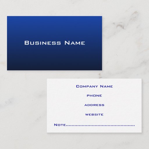 Customizable Modern Blue Business Card