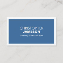 MODERN BLUE BUSINESS CARD FOR COLLEGE STUDENTS