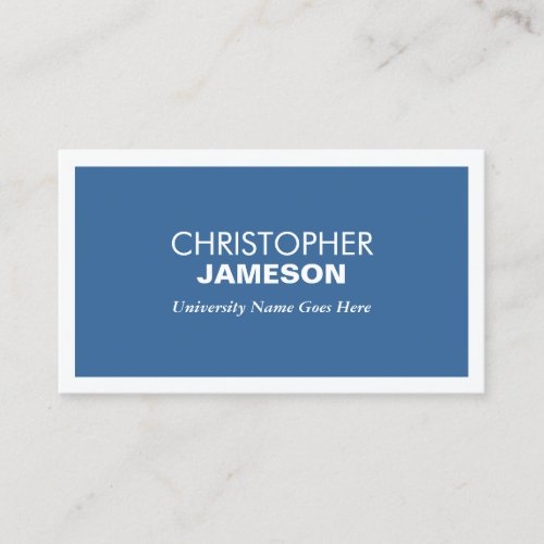 MODERN BLUE BUSINESS CARD FOR COLLEGE STUDENTS