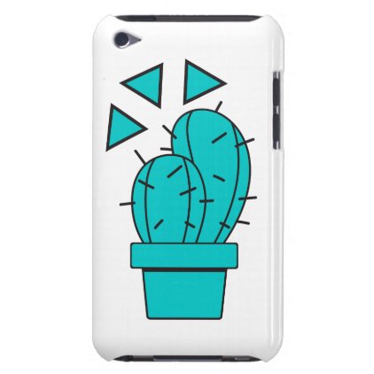 Modern Blue Cactus Design Barely There iPod Case