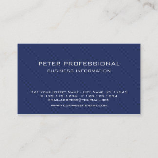 Modern Blue Carbon Fibre Photo Business Card