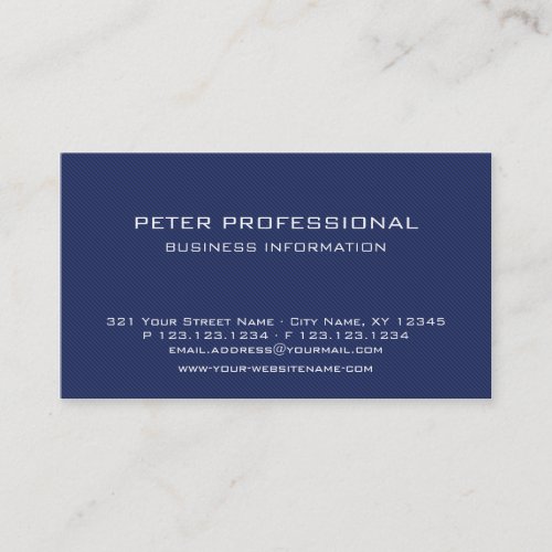 Modern Blue Carbon Fibre Photo Business Card