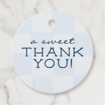 Modern Blue Checkered Baby Shower
