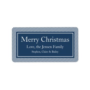 Modern Blue Christmas Holiday Gift Tags Or Labels by thechristmascardshop at Zazzle
