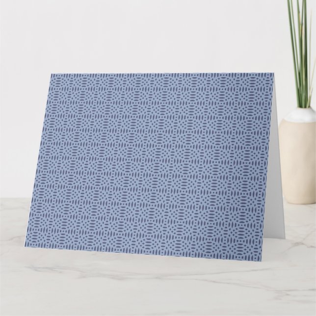 Modern Blue Circular Shapes Seamless Pattern Card (Front)