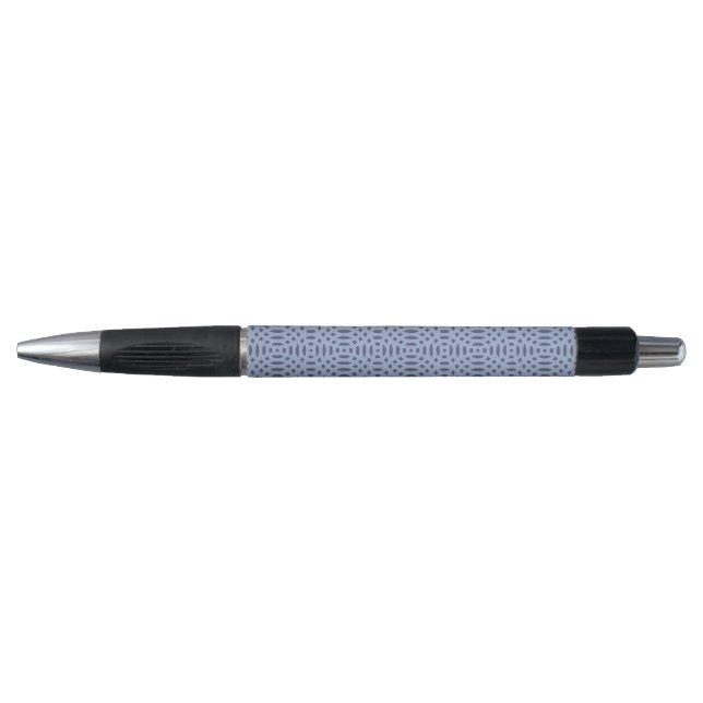 Modern Blue Circular Shapes Seamless Pattern Pen (Front)