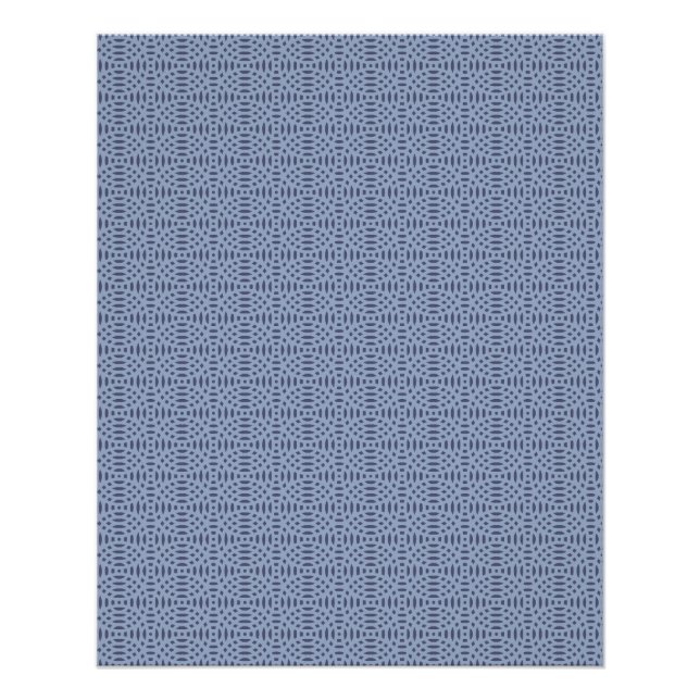 Modern Blue Circular Shapes Seamless Pattern Poster (Front)