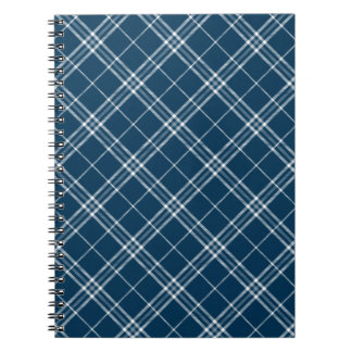 Modern Blue Clan Clark Tartan Plaid Notebook