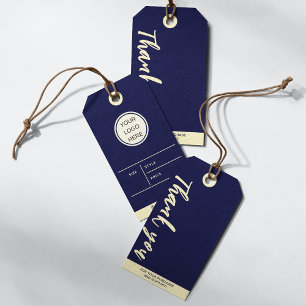 Modern Blue Clothing Labels Editable Retail Tags