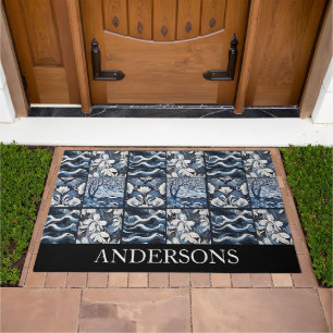 Modern Blue Coastal Doormat