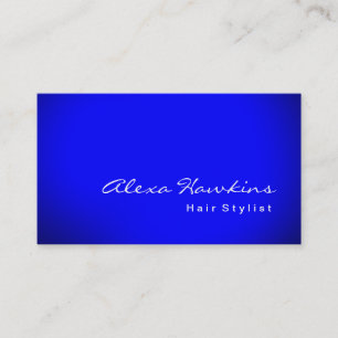 Modern Blue Color Hair Stylist Makeup Artist Business Card