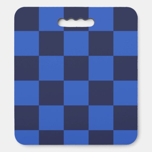 Modern Blue Croatian Checkerboard Pattern Seat Cushion