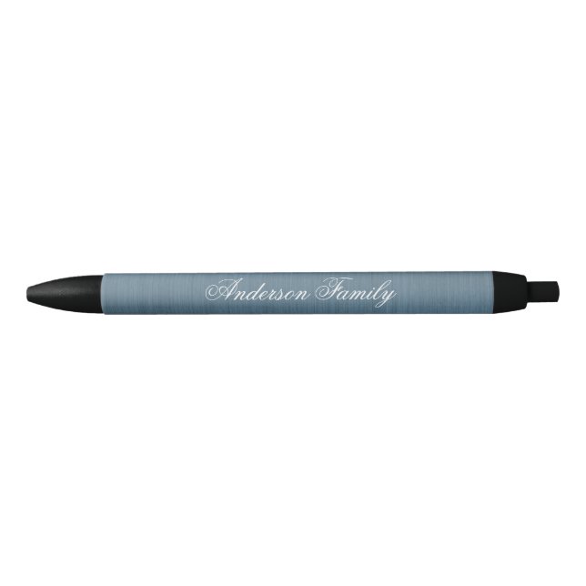 Modern Blue Custom Monogram Business Pen (Front)