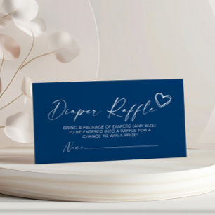 Modern Blue Diaper Raffle Enclosure Card