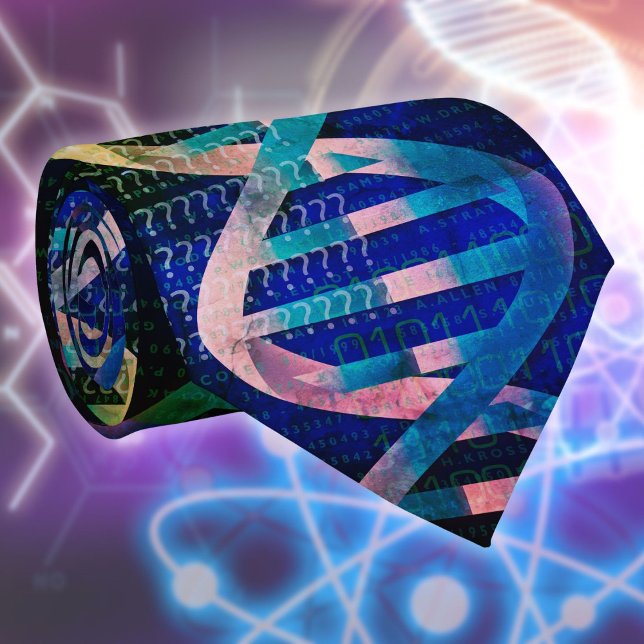 Modern Blue DNA ID Art Medical Science Neck Tie (Modern Blue DNA ID Art Medical Science Neck Tie)