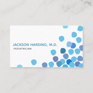Modern Blue-Dotted Pediatric Business Card