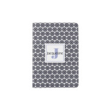 Modern Blue Dresden Plate Pattern Passport Holder
