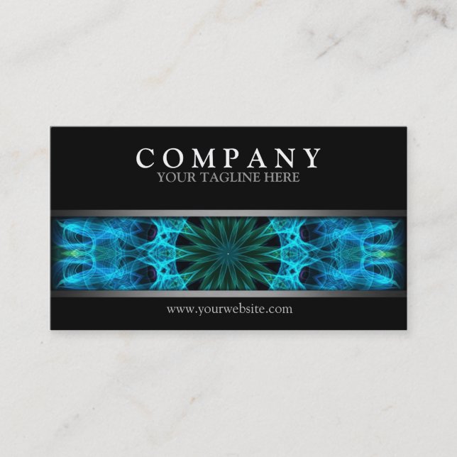 Modern Blue Energy Business Card (Front)