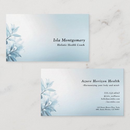 Modern Blue Flower Business Card