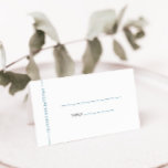 Modern Blue Folded Bar Mitzvah Place Card<br><div class="desc">Make your son's Bar Mitzvah day unique with our customizable minimal modern typography blue and white place card. This card includes a space for guest name and table number,  has the bride and groom's name's on the back. Personalize your text for a stylish addition to your wedding!</div>