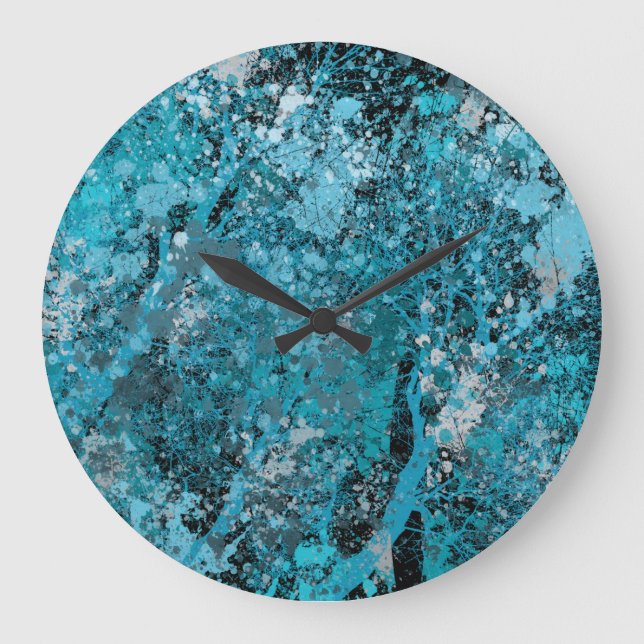 Modern Blue Forest Large Clock (Front)