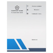 Modern Blue Geometric Business Letterhead
