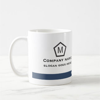 Modern Blue Geometric Business Mug