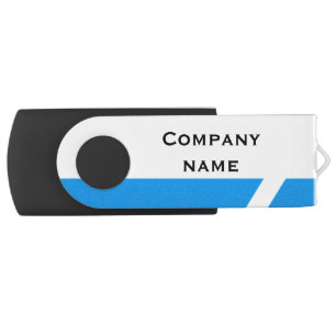 Modern Blue Geometric Corporate USB flash drive