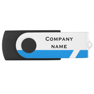 Modern Blue Geometric Corporate USB flash drive