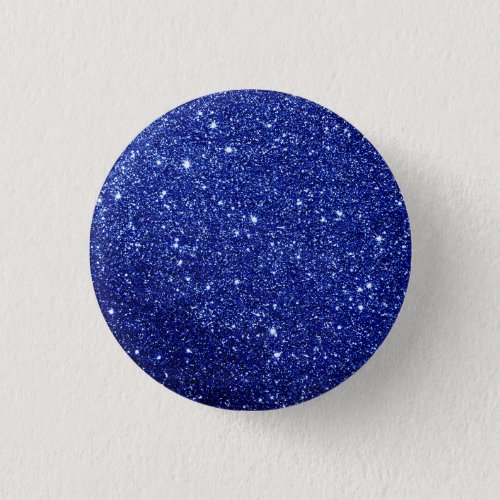 Modern Blue Glitter  Button