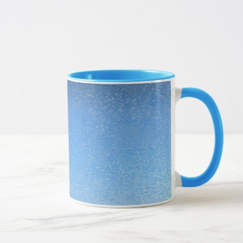 Modern Blue Glitter Combo Mug