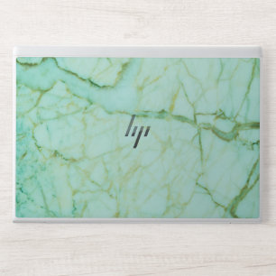 Modern blue glitter marble HP laptop skin